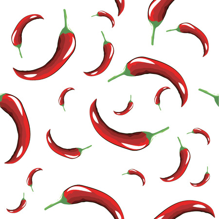 Seamless pattern of hot red pepperのイラスト素材