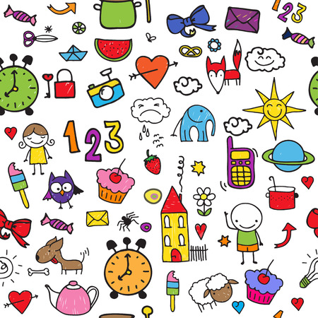 color pattern of educational symbols.のイラスト素材