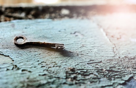 old vintage rusty keyの写真素材