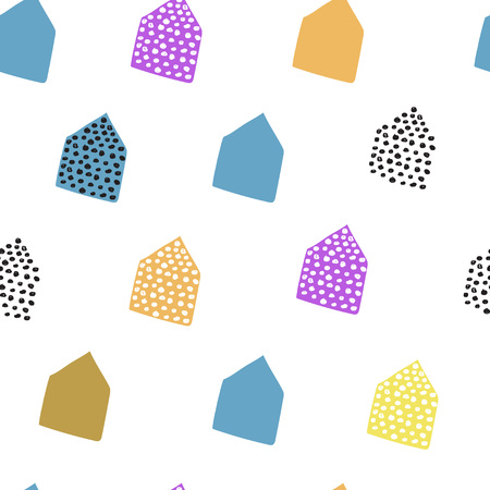 childrens pattern of colored geometric shapes. used in the designのイラスト素材