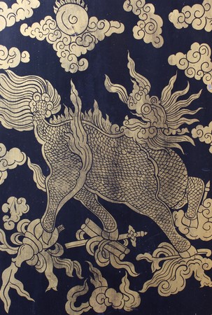 Traditional Thai style painting artの写真素材