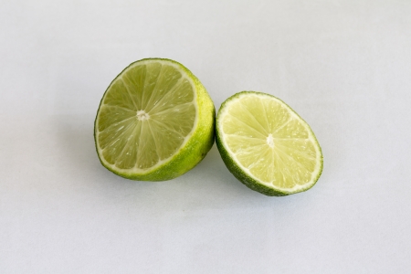 Part of beutiful fresh lime on the white backgroundの写真素材