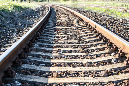 Beautiful old forgotten steel railway 
