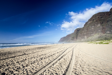 Beautiful sunny beach on the Hawaiiの写真素材