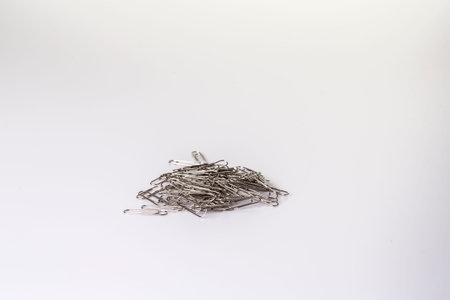 some paper clips isolated on white 