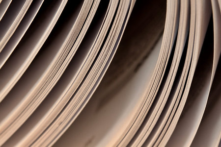 Closeup of pages of an open book 