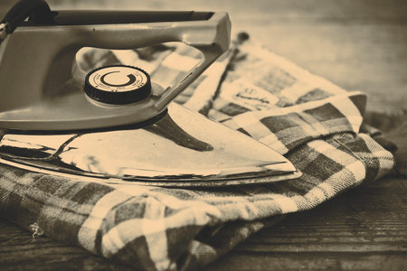 Old iron with shirt