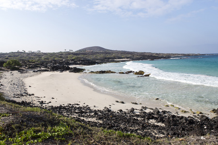 beautiful empty sand beach - romantic destination like a dream, Hawaiiの写真素材