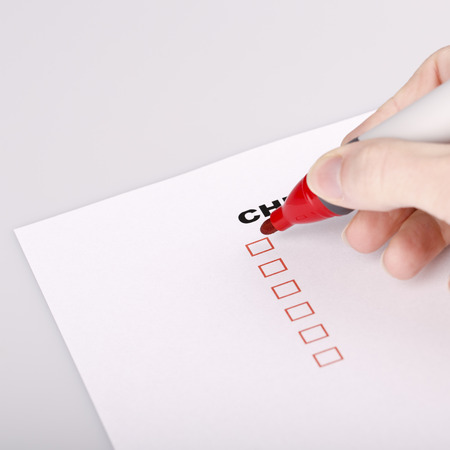 To Do list or checklist with check marks isolated on whiteの写真素材