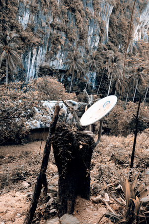 Satelite dish,  parabola - Palawan, Philippinesの写真素材