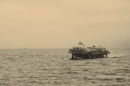hydrofoil /boat/ from St.Petersburg to Peterhofの写真素材