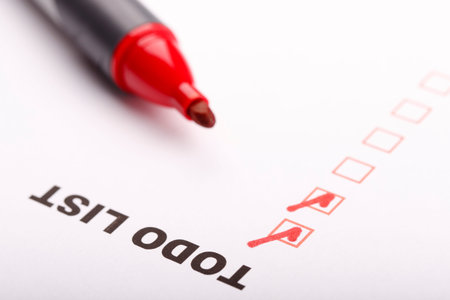 To Do list with check marks isolated on white