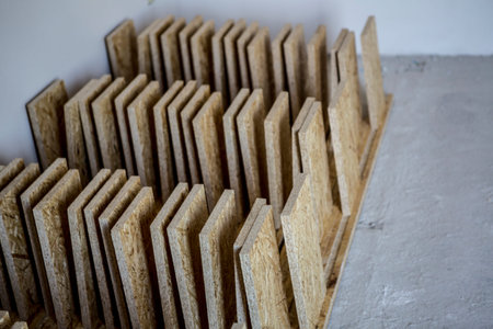 support panel from oriented strand board - diy holder for insulation