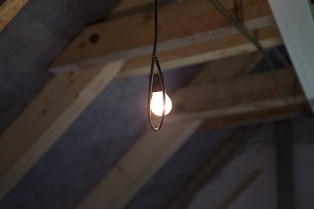 wood roof construction - new houseの写真素材