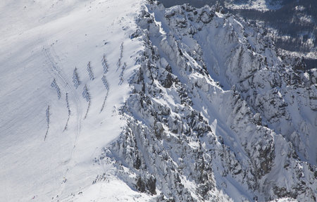 View from Lomnicky stit - peak in High Tatras, Slovakia