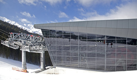 Modern cableway FUNITEL on hill Chopok - Low Tatras, Slovakiaのeditorial素材