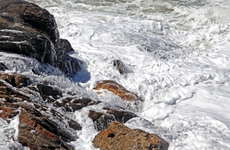 Stormy sea at Crete, Greeceの写真素材