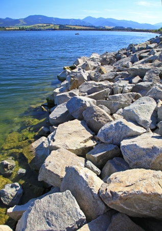 Liptovska Mara - water basin in region Liptov, Slovakia の写真素材