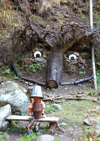 ZIAR, SLOVAKIA - OCTOBER 12  Trolls at forest near village Ziar on October 12, 2013 in Ziarのeditorial素材