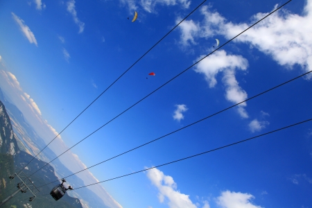 FUNITEL - modern ropewayat hill Chopok - Low Tatras mountains, Slovakia のeditorial素材