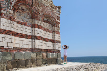 Pretty girl in Nesebar, Bulgaria