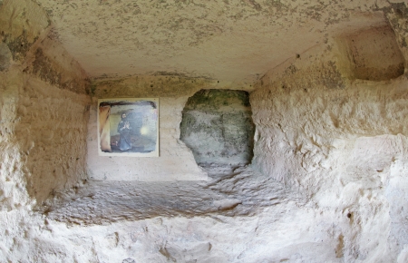 ALADZA rock monastery in state Bulgariaの写真素材