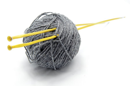 Knitting - isolatedの写真素材