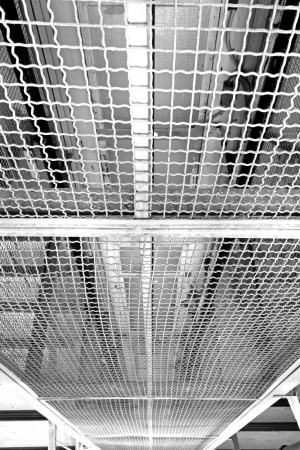 Old elevator shaftの写真素材