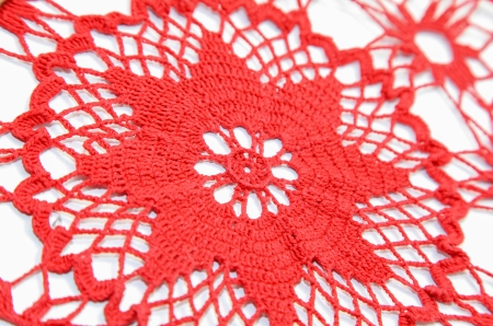 Isolated crochet blanketの写真素材