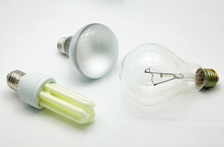 Isolated energy saving lampの写真素材