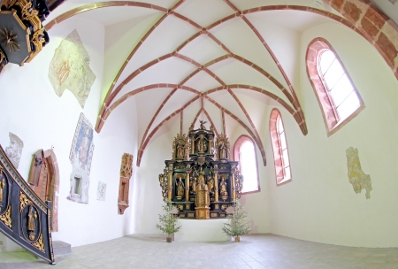 PRIBYLINA, SLOVAKIA - JANUARY 4  Interior of  historical church at Pribylina on January 4, 2014 in Pribylinaのeditorial素材