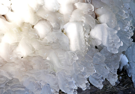 Frozen transparent waterの写真素材