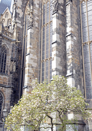 Aachen imperial cathedral at Germanyの写真素材