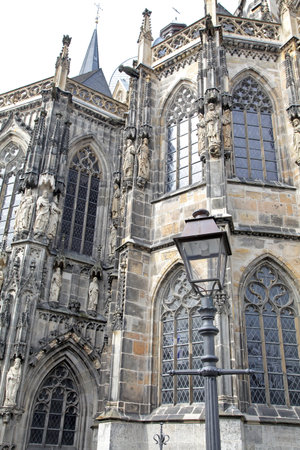 Aachen imperial cathedral at Germanyの写真素材