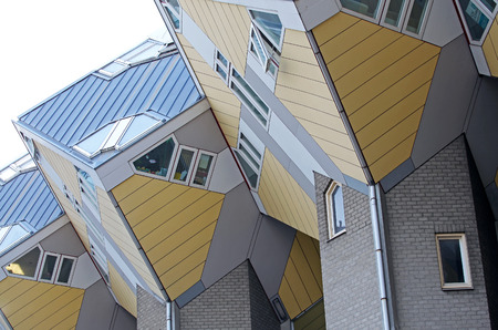 ROTTERDAM, NETHERLANDS - APRIL 1: The cube houses in Rotterdam on April 1, 2014 in Rotterdamのeditorial素材