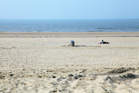 MEIJENDEL, NETHERLANDS - APRIL 2: Coast of the North sea in Netherlands near dunes Meijendel on April 2, 2014 in MEIJENDELのeditorial素材