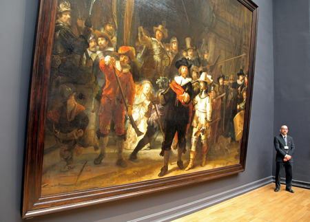 AMSTERDAM, NETHERLANDS - APRIL 3: Interior of Rijksmuseum in city Amsterdam on April 3, 2014 in Amsterdamのeditorial素材