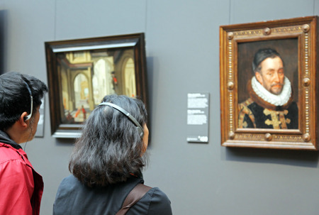 AMSTERDAM, NETHERLANDS - APRIL 3: Interior of Rijksmuseum in city Amsterdam on April 3, 2014 in Amsterdamのeditorial素材