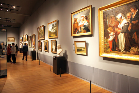 AMSTERDAM, NETHERLANDS - APRIL 3: Interior of Rijksmuseum in city Amsterdam on April 3, 2014 in Amsterdamのeditorial素材