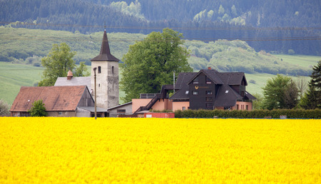 RUZOMBEROK, SLOVAKIA - MAY 9: Old church at village Ludrova on May 9, 2014 in Ruzomberokのeditorial素材