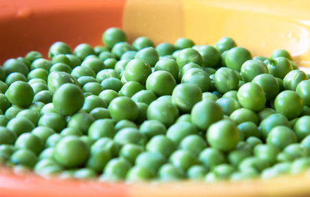 Peas on a plateの写真素材