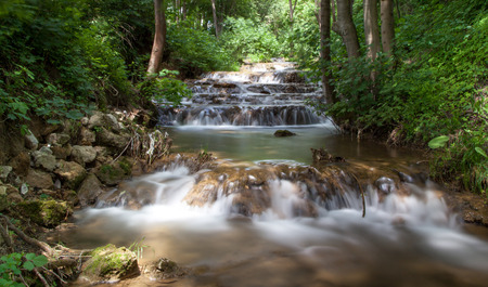 Waterfall at village Lucky, Slovakiaの写真素材