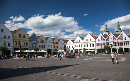 ZILINA, SLOVAKIA - JUN 23: Centre of city Zilina on Jun 23, 2014 in Zilinaのeditorial素材