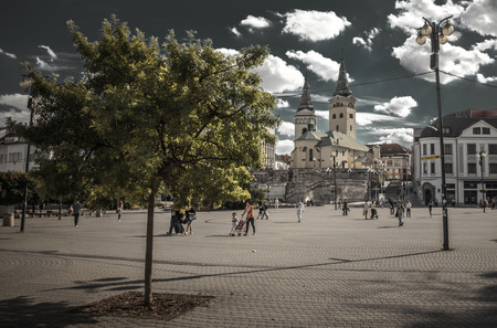 ZILINA, SLOVAKIA - JUN 23: Centre of city Zilina on Jun 23, 2014 in Zilinaのeditorial素材