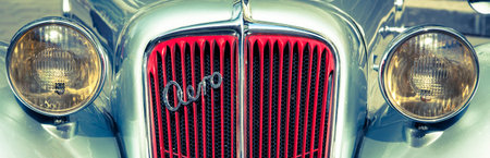 RUZOMBEROK, SLOVAKIA - JUN 21: Exhibit of old veteran cars at town Ruzomberok on Jun 21, 2014 in Ruzomberokのeditorial素材