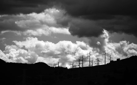 Dark clouds on the sky
