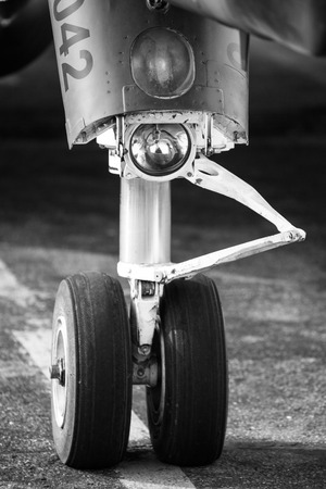 SLIAC, SLOVAKIA - AUGUST 30: Detail of airplane at International air fest SIAF 2012 at airport Sliac on August 30, 2014 in Sliacのeditorial素材