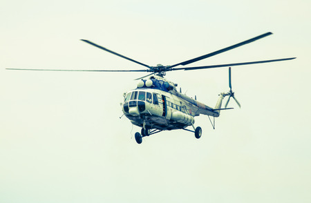 SLIAC, SLOVAKIA - AUGUST 30: Helicopter Mil Mi-17 at International air fest SIAF 2012 at airport Sliac on August 30, 2014 in Sliacのeditorial素材