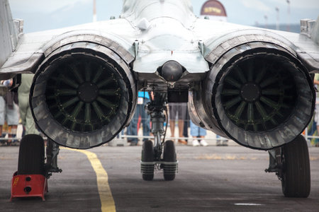 SLIAC, SLOVAKIA - AUGUST 30: Airplane Mig-29 at International air fest SIAF 2012 at airport Sliac on...