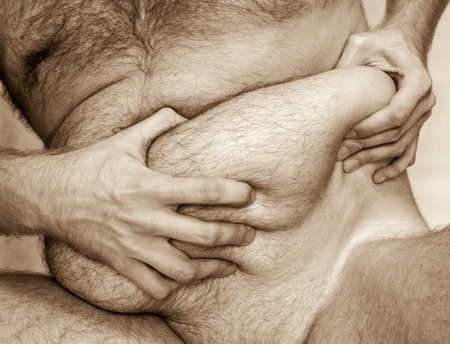 Obesity - fat bellyの写真素材